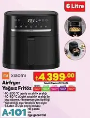 XİAOMİ AİRFRYER YAĞSIZ FRİTÖZ XİAOMİ AİRFRYER YAĞSIZ FRİTÖZ